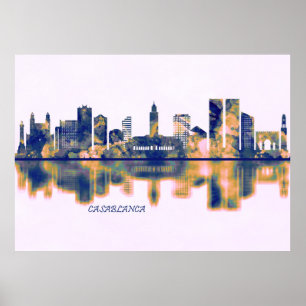 Casablanca Skyline Poster