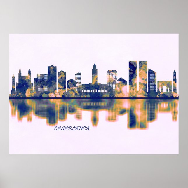 Casablanca Skyline Poster (Vorne)