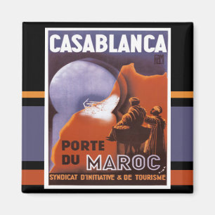 Casablanca-Tourismus-Vintage-Magnet Magnet