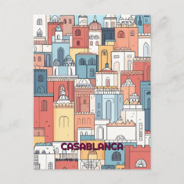 Casablanca Travel Postkarte
