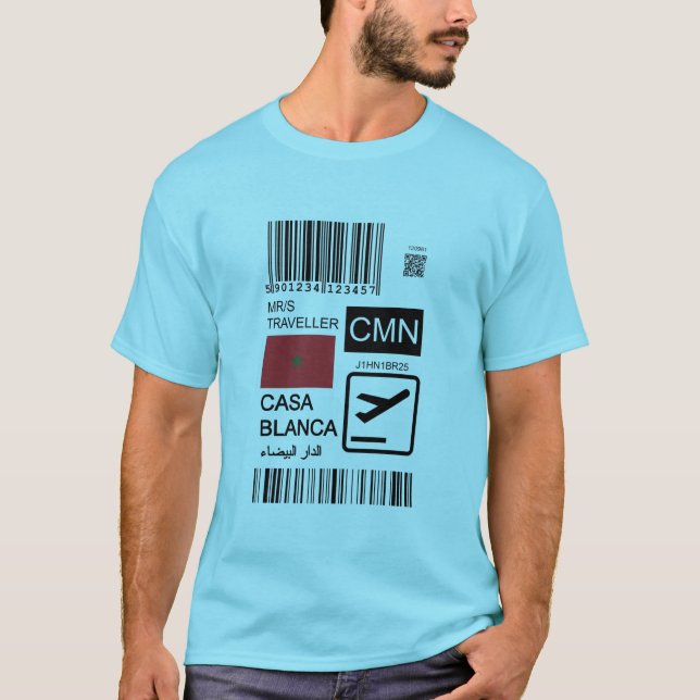 Casablanca travel ticket T-Shirt (Vorderseite)