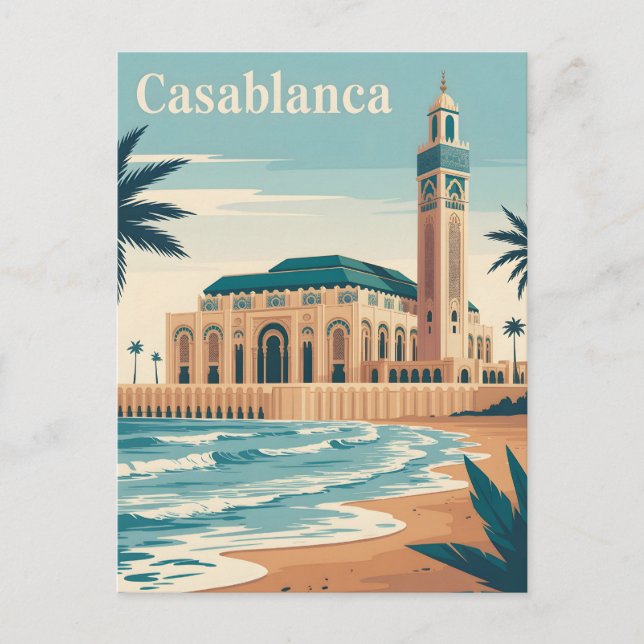 Casablanca Vintag Postkarte (Vorderseite)