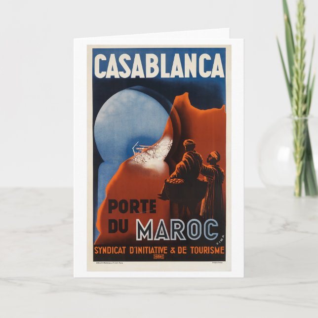 Casablanca Vintage Karte (Vorderseite)