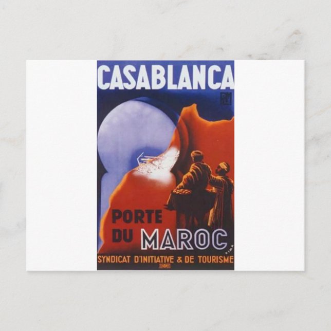 Casablanca Vintage Postkarte (Vorderseite)