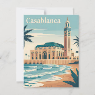 Casablanca Vintage Postkarte