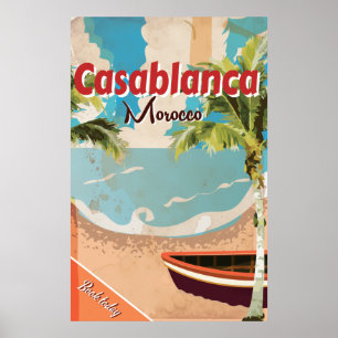 Casablanca Vintage Reiseplakat Poster