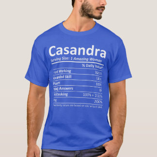 CASANDRA Nutrition Personalisierter Name Lustiges T-Shirt