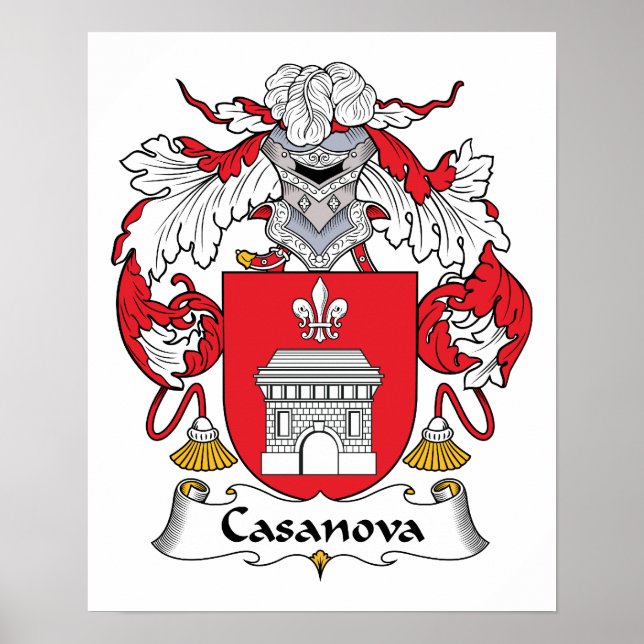 Casanova Familienwappen Poster (Vorne)