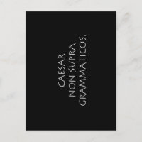 Cäsar, nicht supra grammaticos