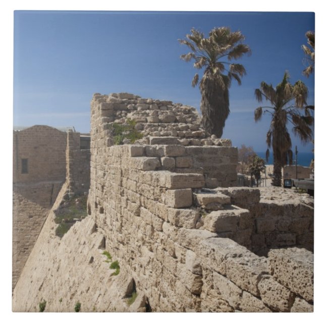 Cäsarea Ruinen von Hafen gebaut von Herod the Grea Fliese (Vorderseite)