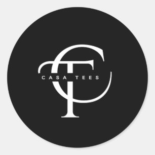 "CasaTees: Eure Ehre im Stil" Runder Aufkleber