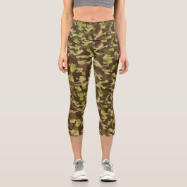 Cascade Camouflage Capri Leggings