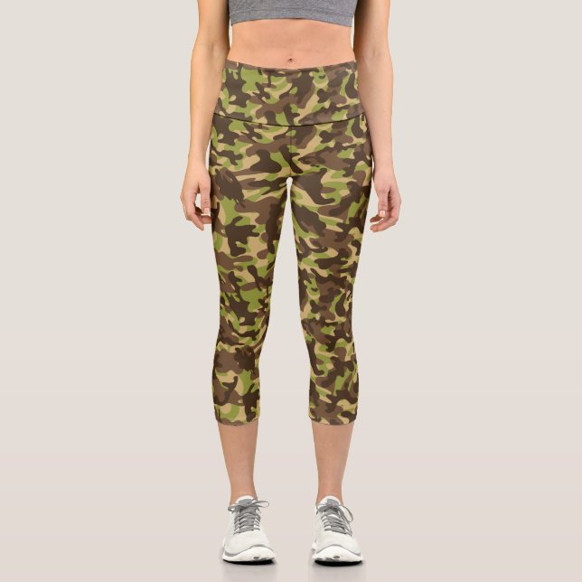 Cascade Camouflage Capri Leggings (Vorderseite)