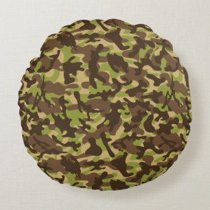 Cascade Camouflage  Rundes Kissen