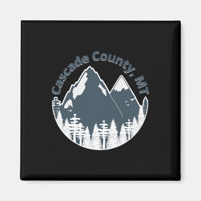 Cascade County Mt Berge Wandern Klettern Camping Magnet (Vorne)