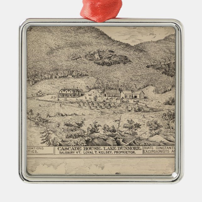 Cascade House in Lake Dunmore Silbernes Ornament (Vorne)