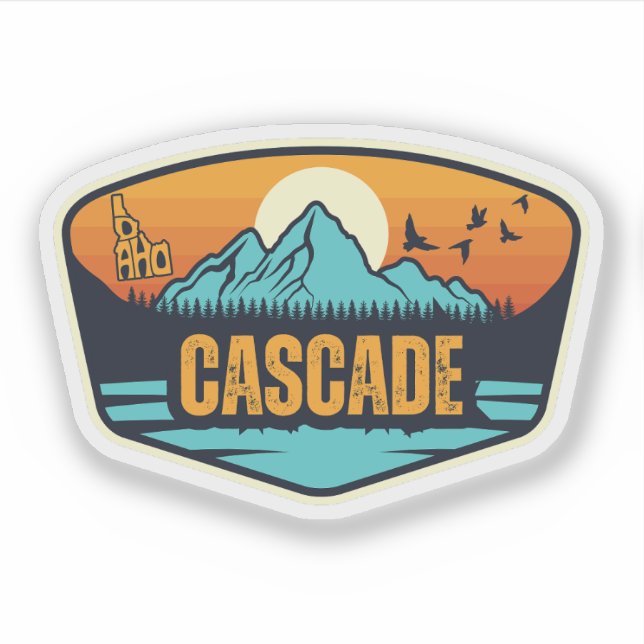 Cascade, Idaho Aufkleber (Vorderseite)
