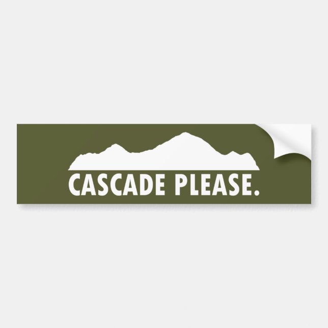 Cascade Idaho Bitte Autoaufkleber (Vorne)