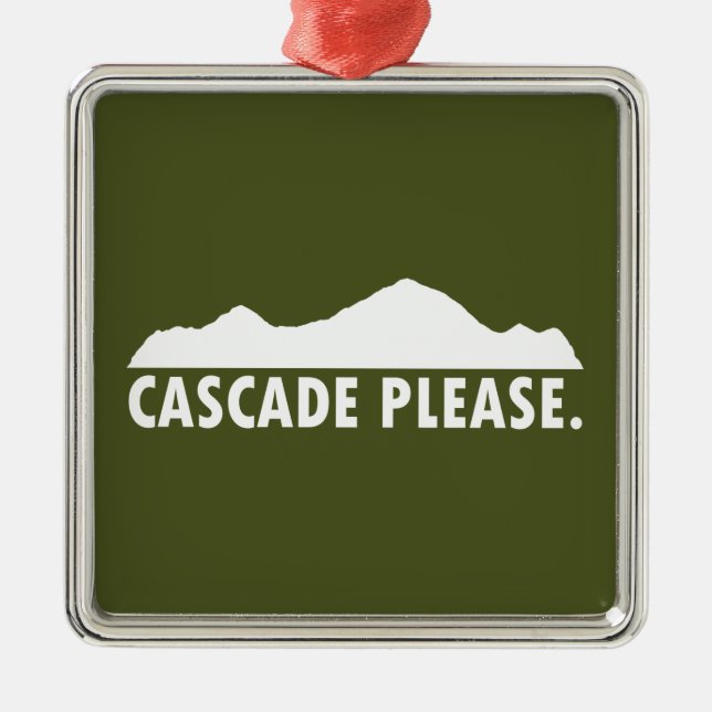 Cascade Idaho Bitte Ornament Aus Metall (Vorne)