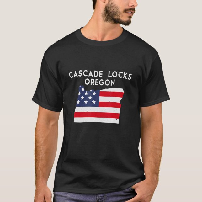 Cascade Locks Oregon USA Staat America Travel Oreg T-Shirt (Vorderseite)