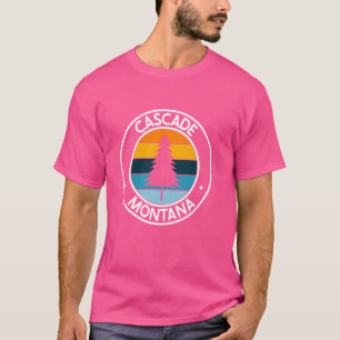 Cascade Montana MT USA City Pride Retro Sunset T-Shirt
