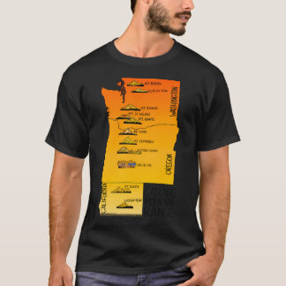 Cascade Range - Mt Baker Glacier Peak Mt Rainier M T-Shirt