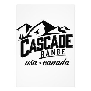 Cascade Range USA Kanada Logo. Fotodruck