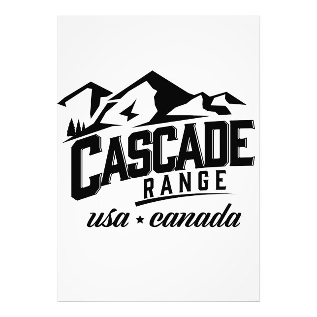 Cascade Range USA Kanada Logo. Fotodruck (Vorne)