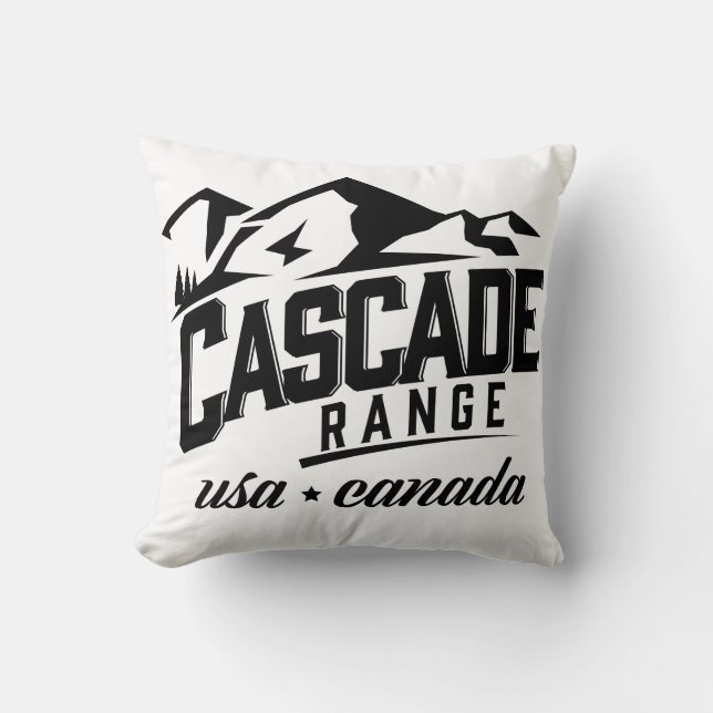 Cascade Range USA Kanada Logo. Kissen (Vorderseite)