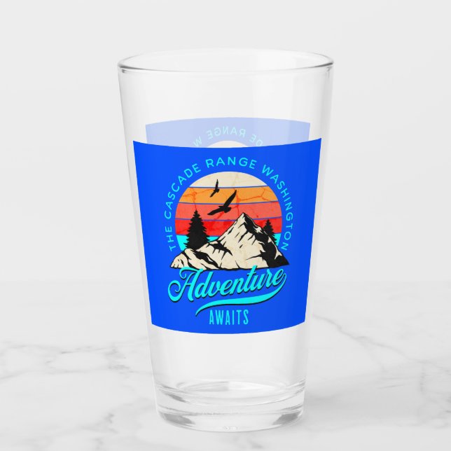 Cascade Range Washington Staat, Atemberaubend Wild Glas (Vorderseite)