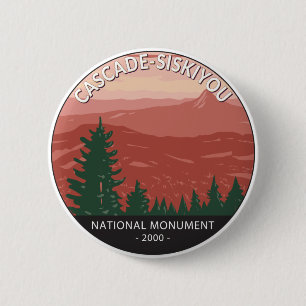 Cascade Siskiyou National Monument Oregon Vintage Button