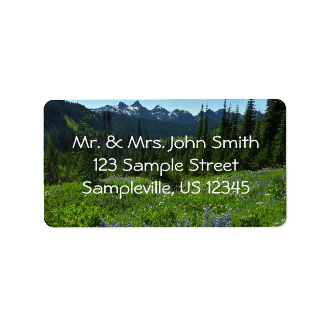 Cascade-Strecke vom Rainier-Nationalpark Adressaufkleber (Vorne)