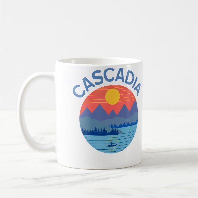 Cascadia Fishing Hiking Camping Kaffeetasse (Links)