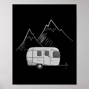 Cascadian Designs Damen Airstream Campinganhänger Poster