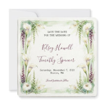 Cascading Calla Save-the-Date-Karte