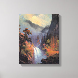 Cascading Falls at Sunset, Fine Art Malerei, Leinwanddruck