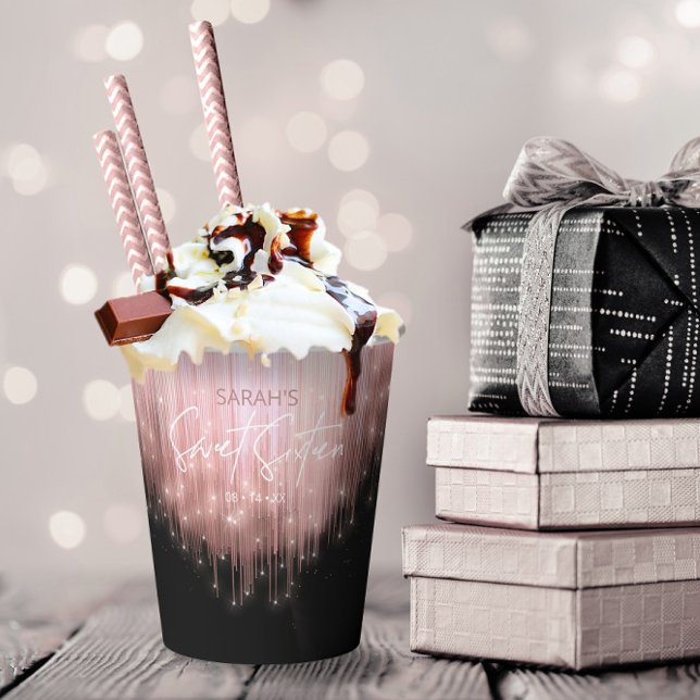 Cascading Lights Sweet 16 Rose Gold ID790 Pappbecher (Von Creator hochgeladen)