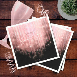 Cascading Lights Sweet 16 Rose Gold ID790 Serviette