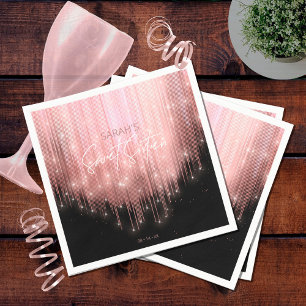 Cascading Lights Sweet 16 Rose Gold ID790 Serviette