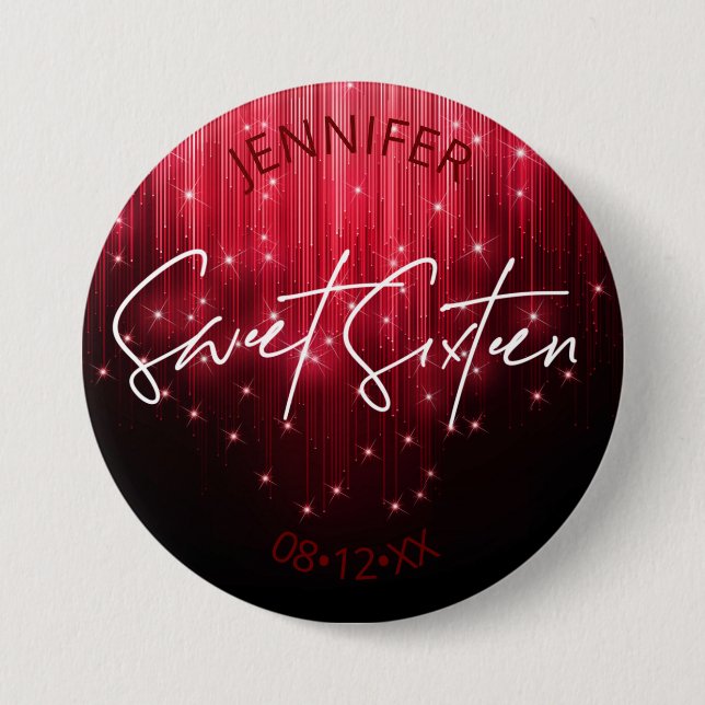 Cascading Lights Sweet 16 Rot ID790 Button (Vorderseite)