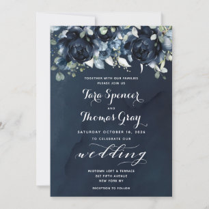 Cascading Peonies Wedding Invitation Suite Einladung