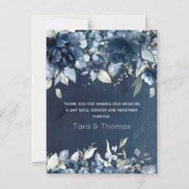 Cascading Peonies Wedding Vielen Dank Dankeskarte