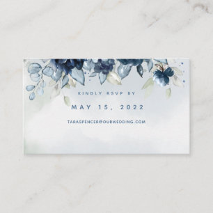 Cascading Rose Hochzeit Online RSVP Card Visitenkarte