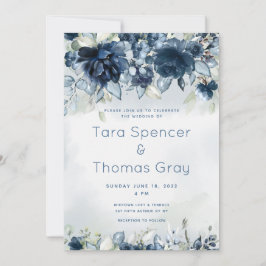 Cascading Rose Wedding Luxury Invitation Suite Einladung