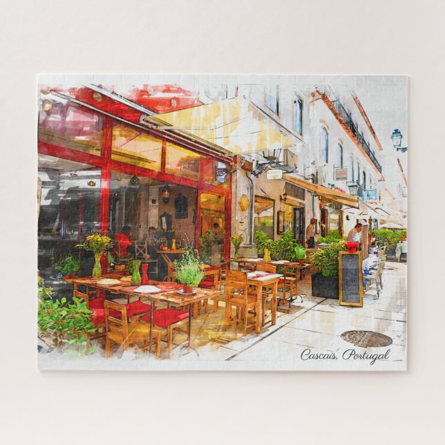 Cascais Cafe-Portugal Puzzle (Horizontal)