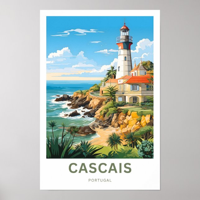 Cascais Portugal Travel Print Poster (Vorne)