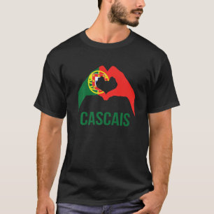 Cascais portugiesische Stadt Liebe Portugal-Flagge T-Shirt