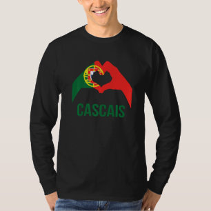 Cascais Portugiesische Stadt Liebe Portugal-Flagge T-Shirt
