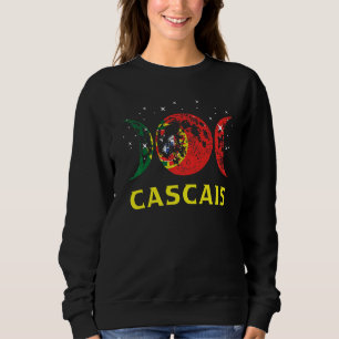 Cascais Portugiesische Stadt Retro Portugal-Flagge Sweatshirt