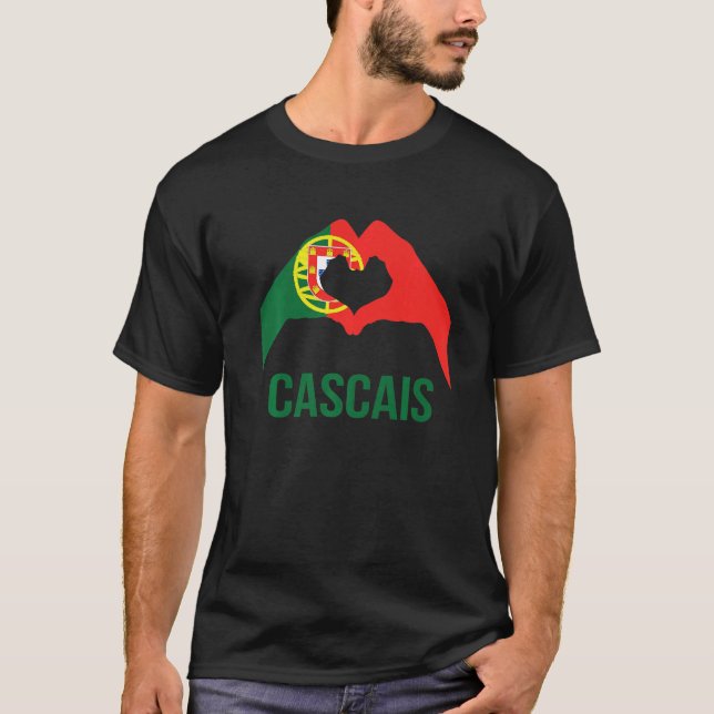 Cascais Portuguese City Love Portugal Flag T-Shirt (Vorderseite)